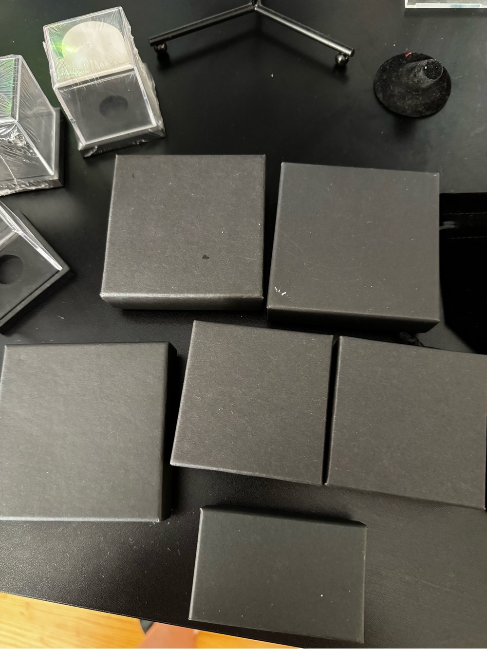 Black Jewelry Gift Boxes - Set of Small Matte Boxes